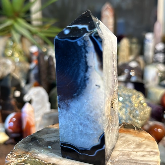 🎄SALE🎄Agate 4 Sided Crystal Point With Druzy! - Picture 4 of 14